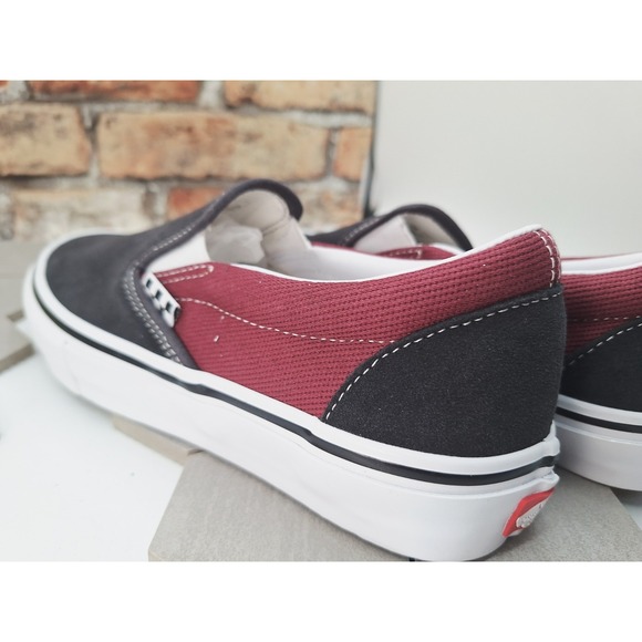 Vans Slip On Pro Skate Shoes Pop Cush Mens Asphalt Pomegranate Shoes Size 7.5 - Picture 7 of 9